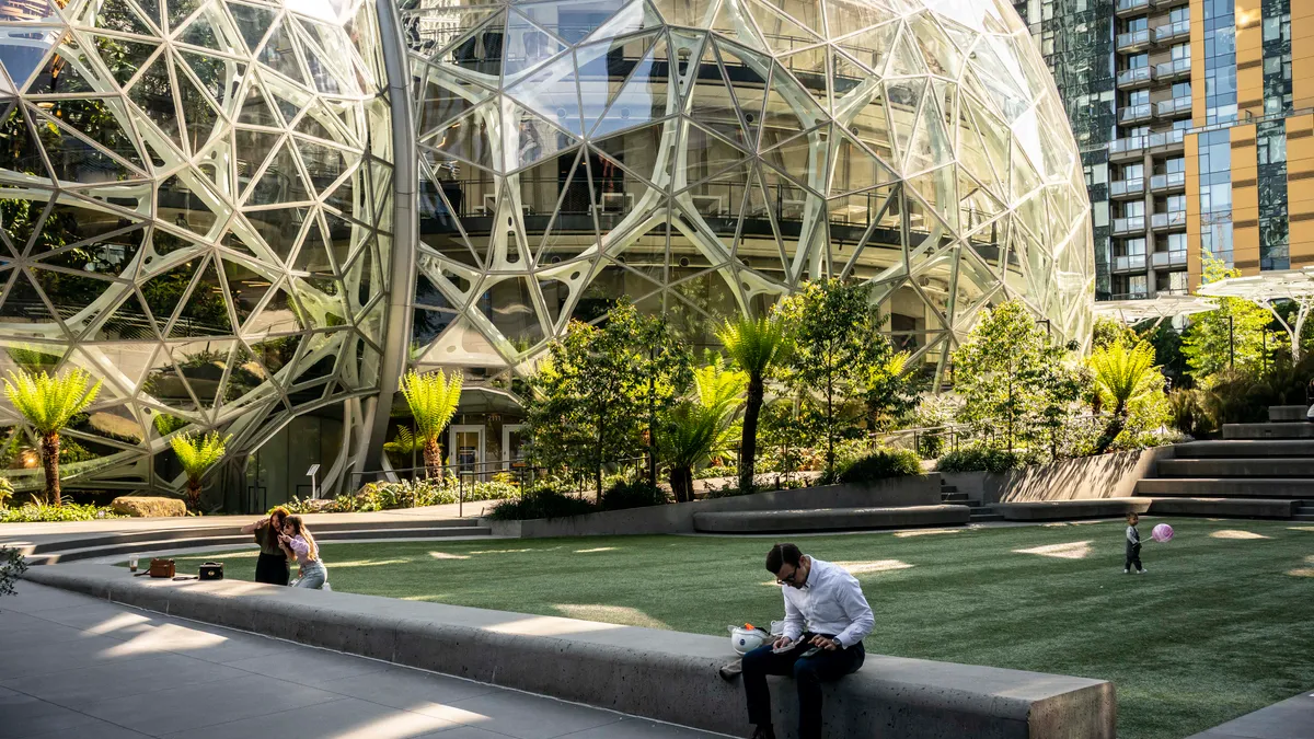 The Spheres at the Amazon headquarters in Seattle