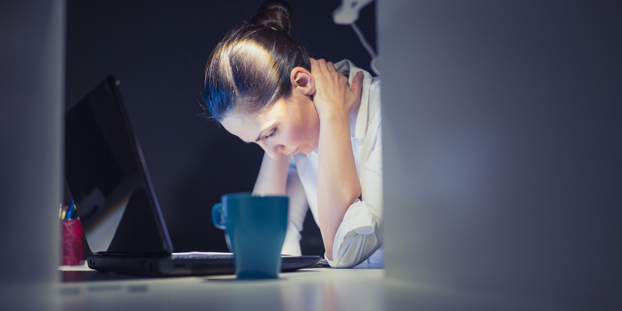 anxious millennial woman