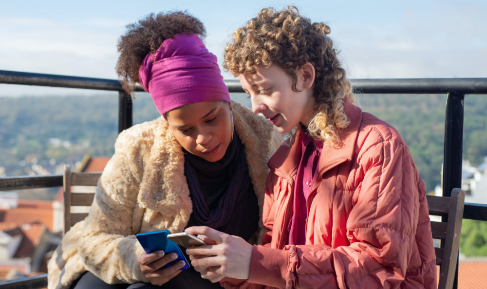 young people using social media