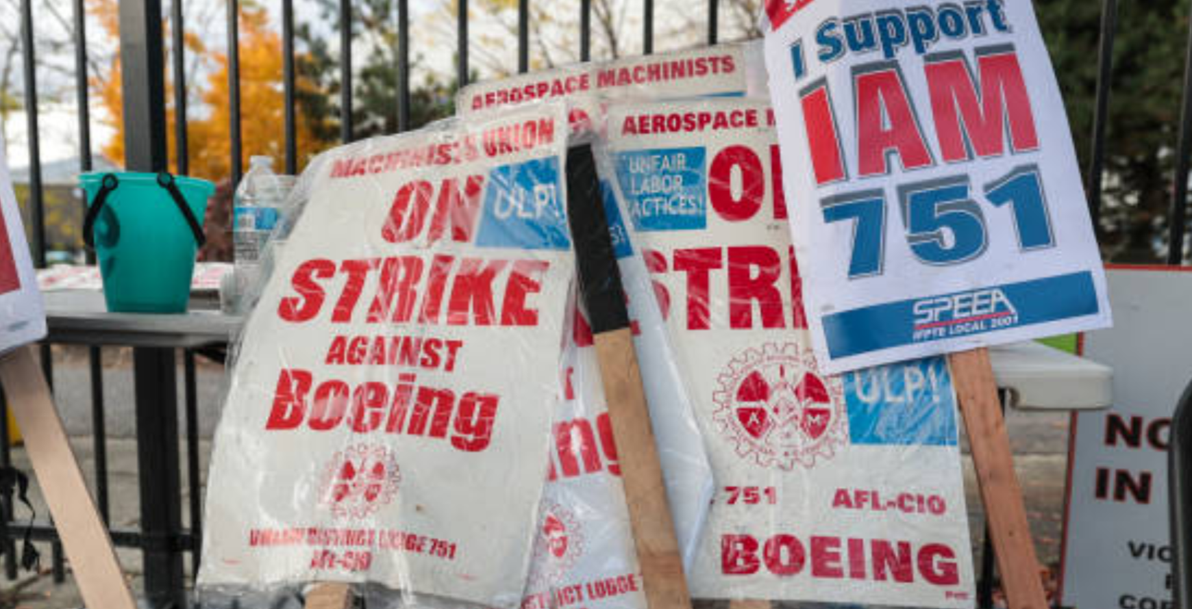 Followed an eight-week machinists' strike