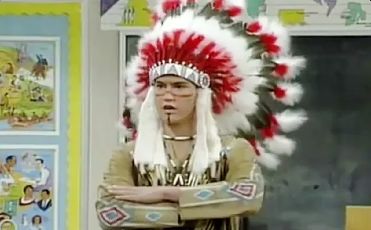 Zack Dressed as a Stereotypical Native American